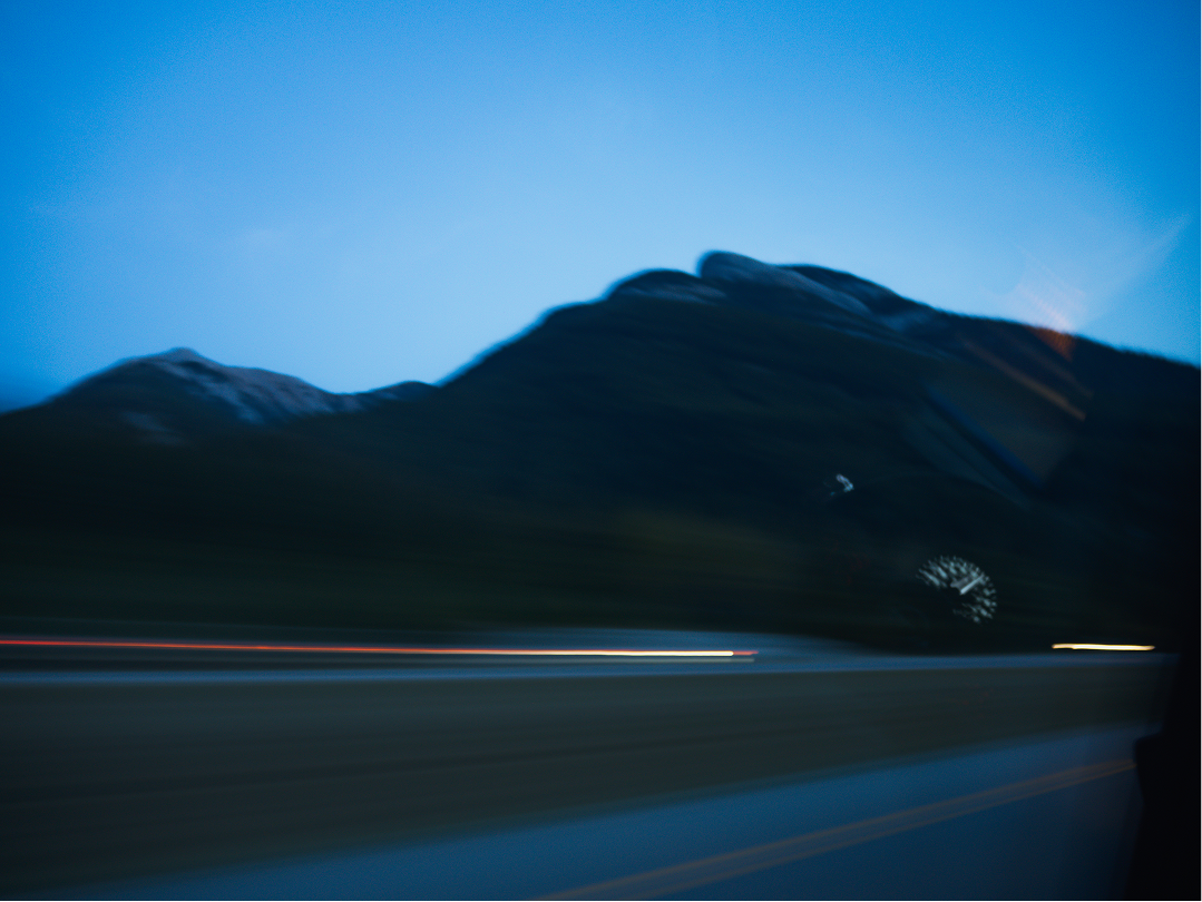 Mountain landscape at dusk